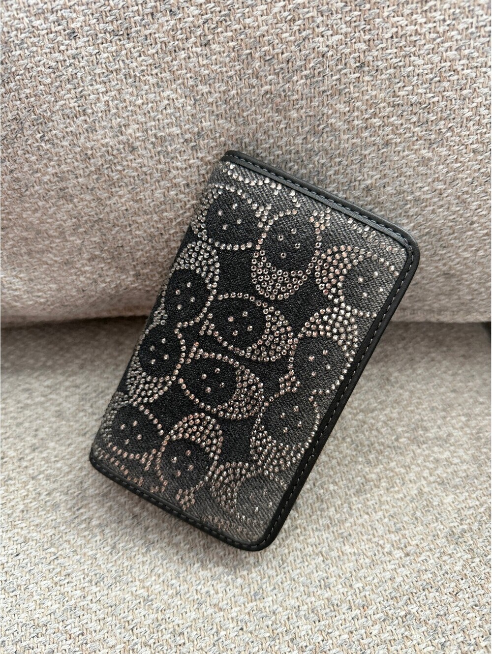 NWT Coach Essential Slim Crystal Signature Denim Card Case